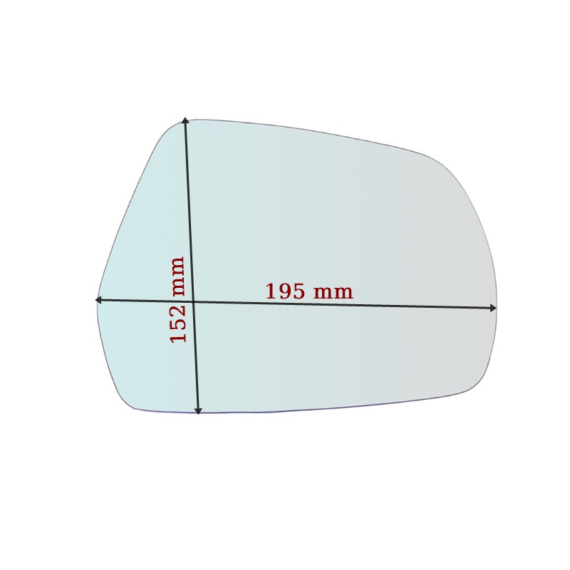 Vetro Specchio Retrovisore Lato Passeggero Per Great Steed II dal 2020>