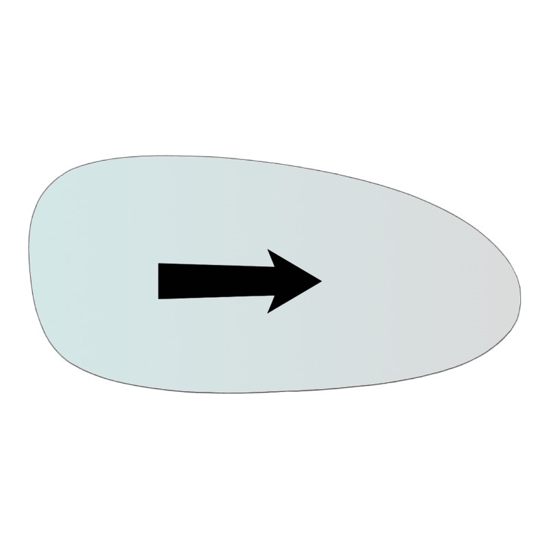 Vetro Specchio Retrovisore Lato Passeggero Per Porsche Cayman I (987) solo dal 2005-2008