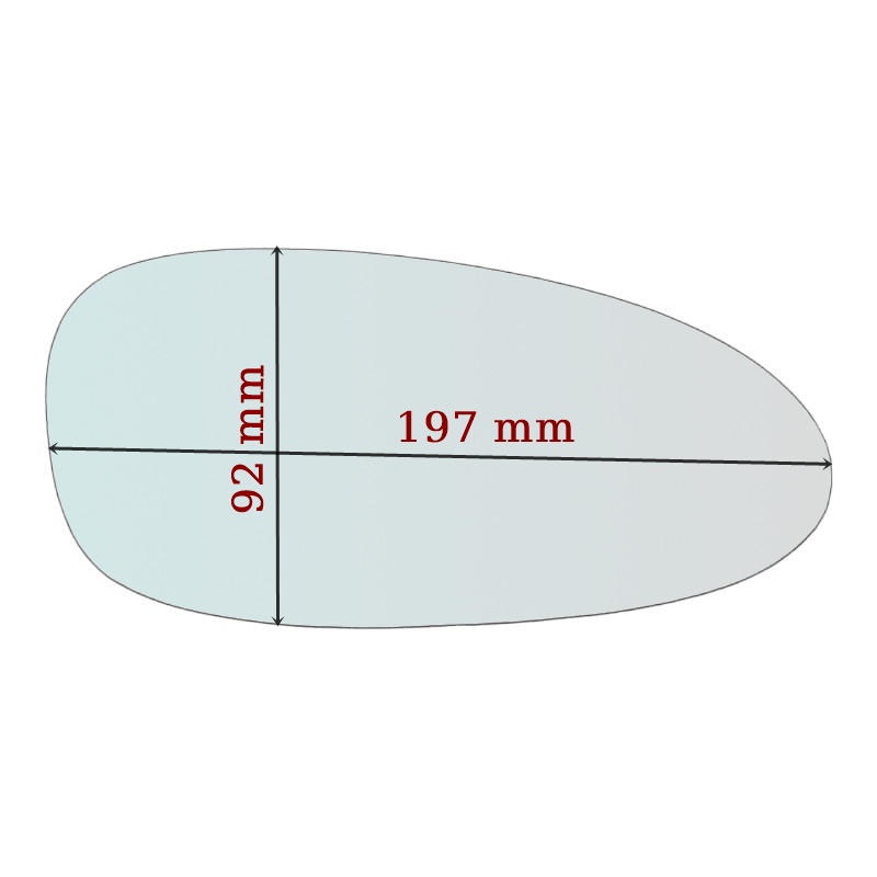 Vetro Specchio Retrovisore Lato Passeggero Per Porsche Cayman I (987) solo dal 2005-2008