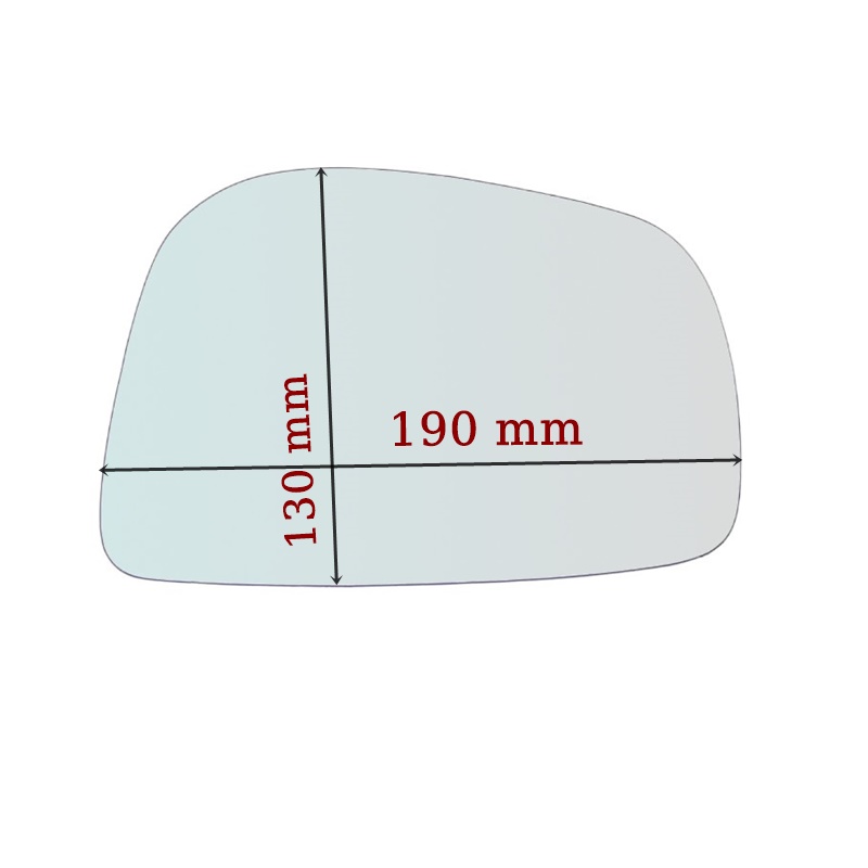 Vetro Specchio Retrovisore Lato Guidatore Per Ssangyong Musso (FJ) dal 1993-2005