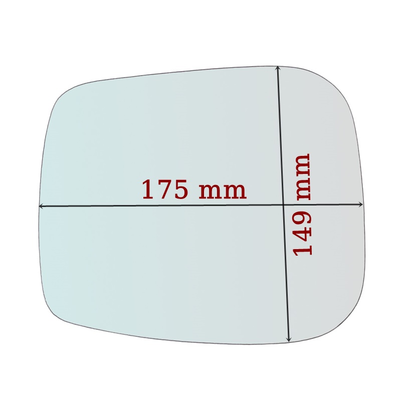 Vetro Specchio Retrovisore Lato Passeggero Per Tata Sumo dal 2007>