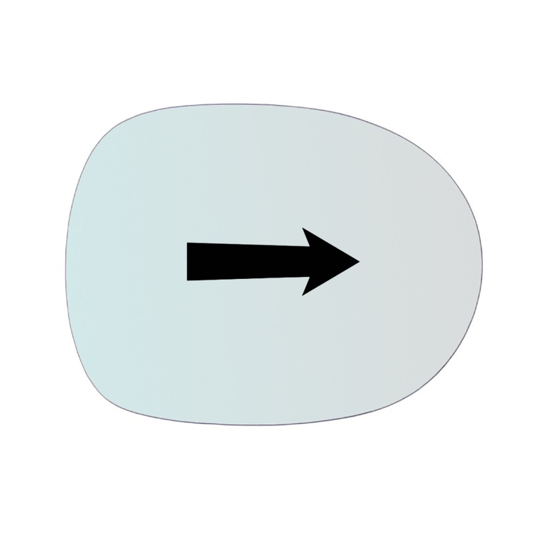 Vetro Specchio Retrovisore Lato Passeggero Per Honda Civic VIII (FN,FK) dal 2005-2011