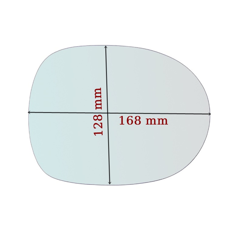 Vetro Specchio Retrovisore Lato Guidatore Per Honda Civic VIII (FN,FK) dal 2005-2011