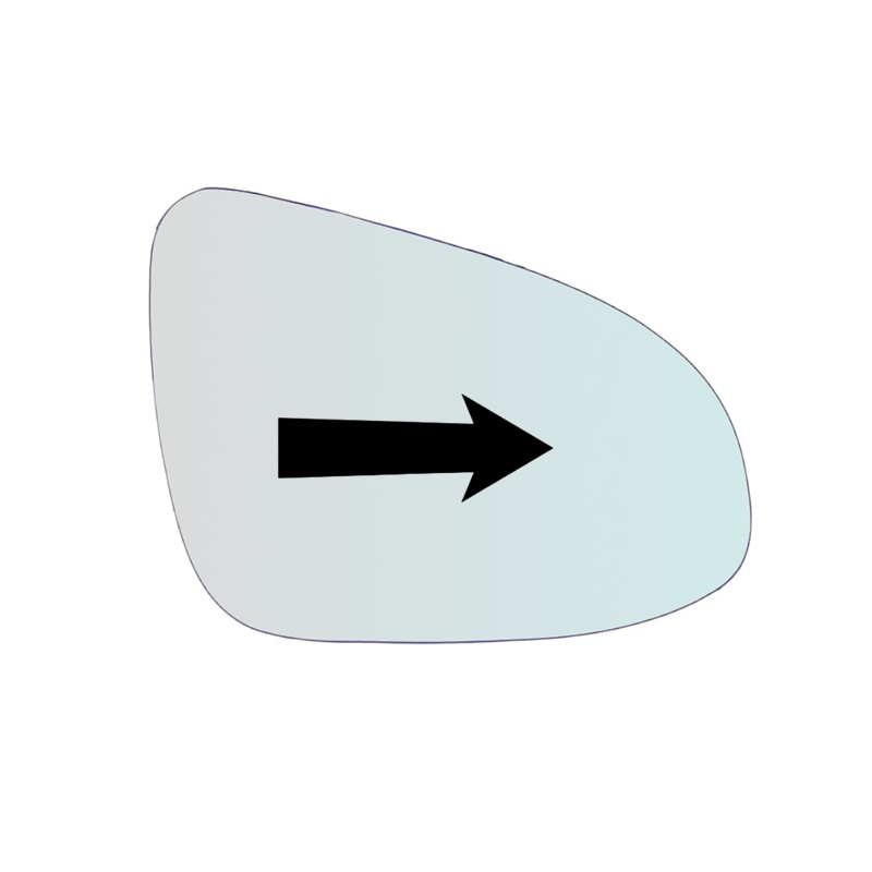 Vetro Specchio Retrovisore Lato DX-Passeggero Per Citroen C1 II (PA) dal 2014>