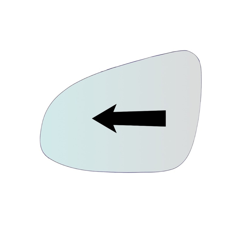 Vetro Specchio Retrovisore Lato SX-Guidatore Per Citroen C1 II (PA) dal 2014>