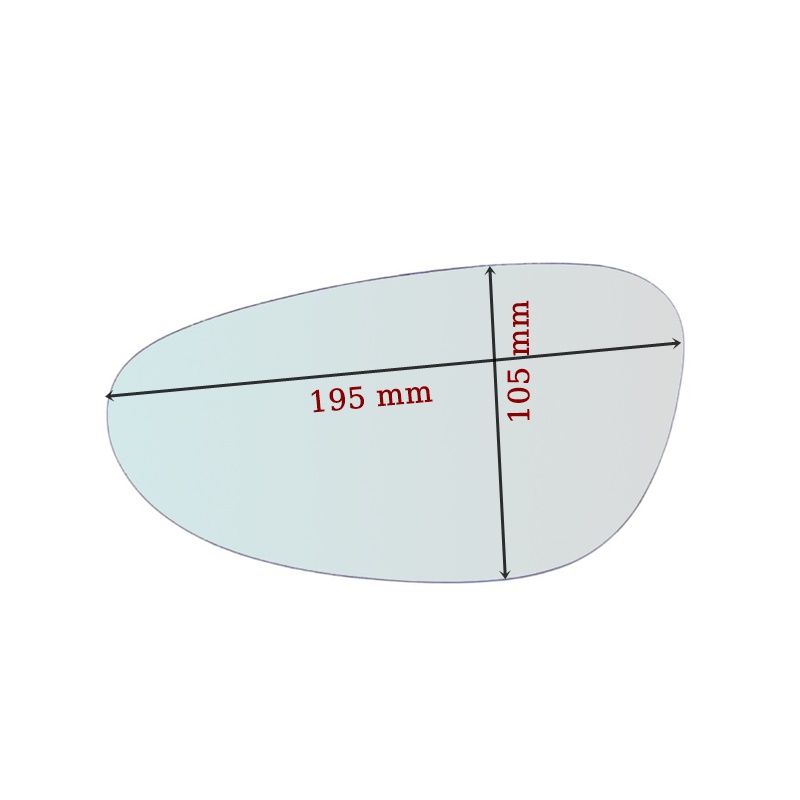 Vetro Specchio Retrovisore Lato SX-Guidatore Per Porsche Boxster (986) dal 1998-2004