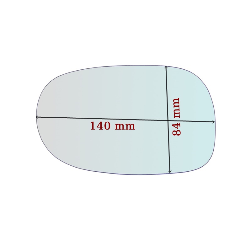 Vetro Specchio Retrovisore DX Compatibile Per Moto Yamaha R6 dal 2000-2002