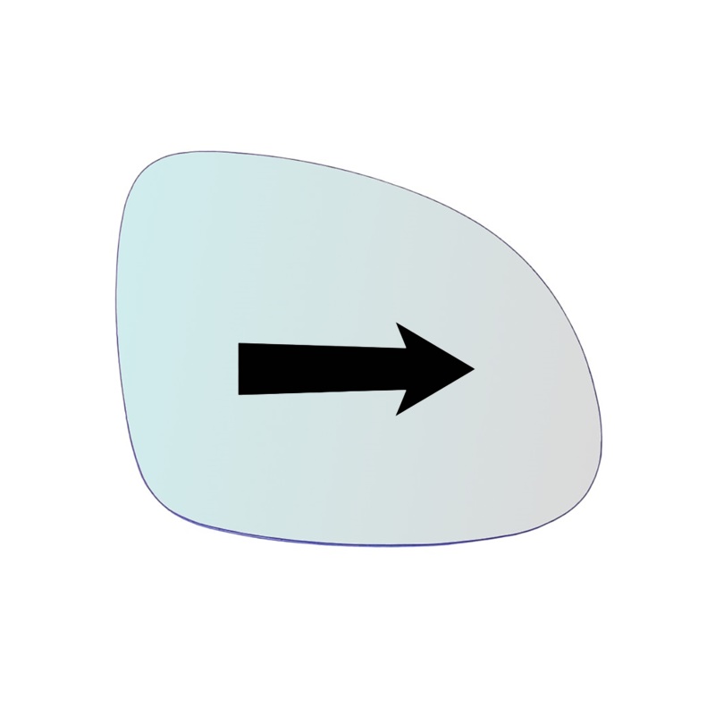 Vetro Specchio Retrovisore Lato DX-Passeggero Per VW Tiguan I (5N) dal 2007-2016