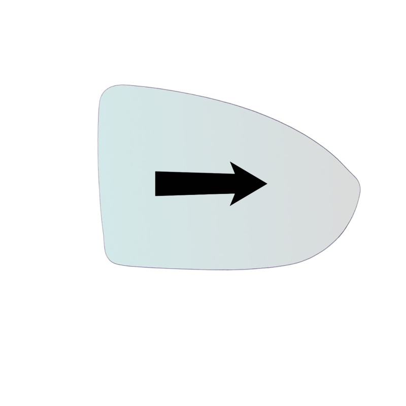 Vetro Specchio Retrovisore Lato Passeggero Per Volkswagen Passat Alltrack (3G5) dal 2015>