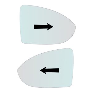 Vetro Specchio Retrovisore Lato DX-SX Per Volkswagen Golf VII dal 2013>