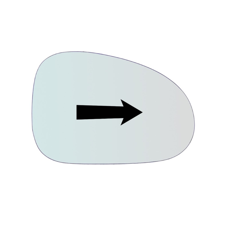 Vetro Specchio Retrovisore Lato Passeggero Per Daewoo Matiz II (M200) dal 2005>