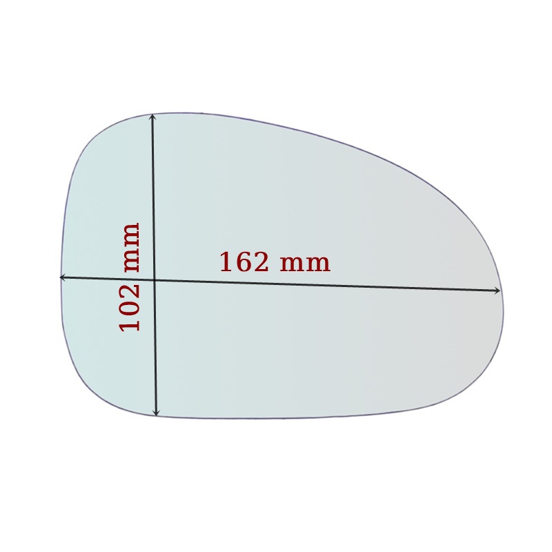 Vetro Specchio Retrovisore Lato Guidatore Per Chevrolet Spark (M200) dal 2005-2010