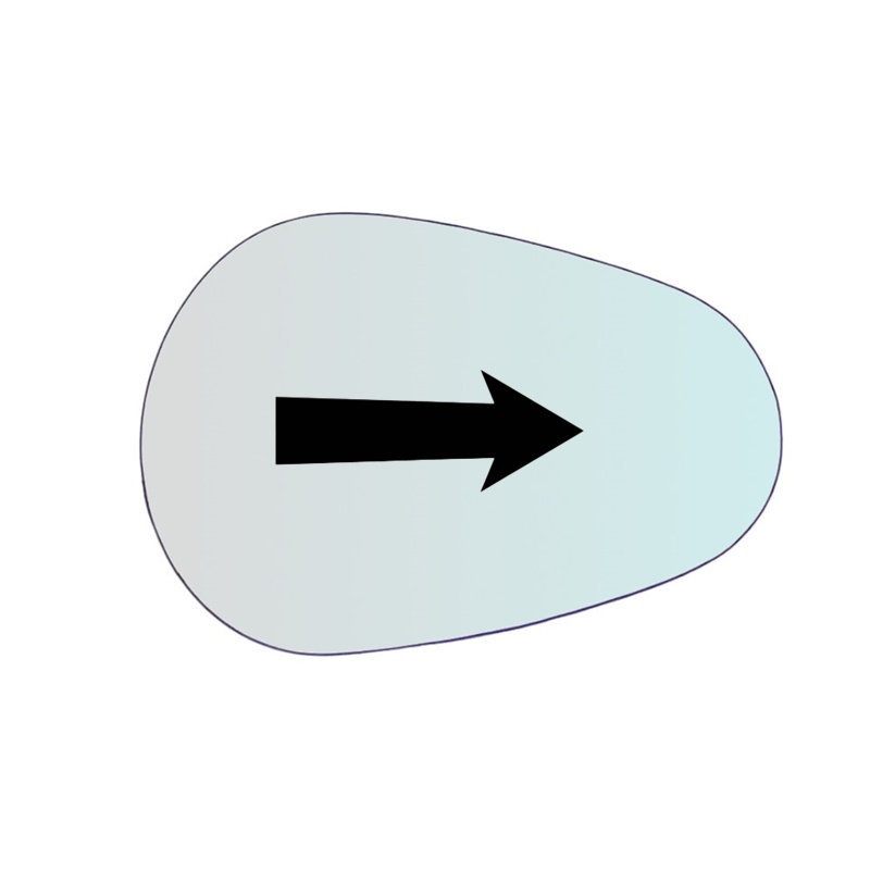 Vetro Specchio Retrovisore DX Compatibile Per Moto Kawasaky Strad 1000