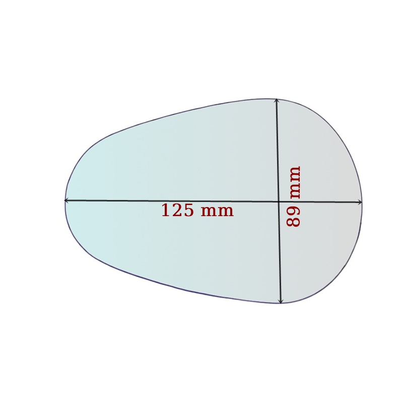 Vetro Specchio Retrovisore DX Compatibile Per Moto Kawasaky Strad 1000