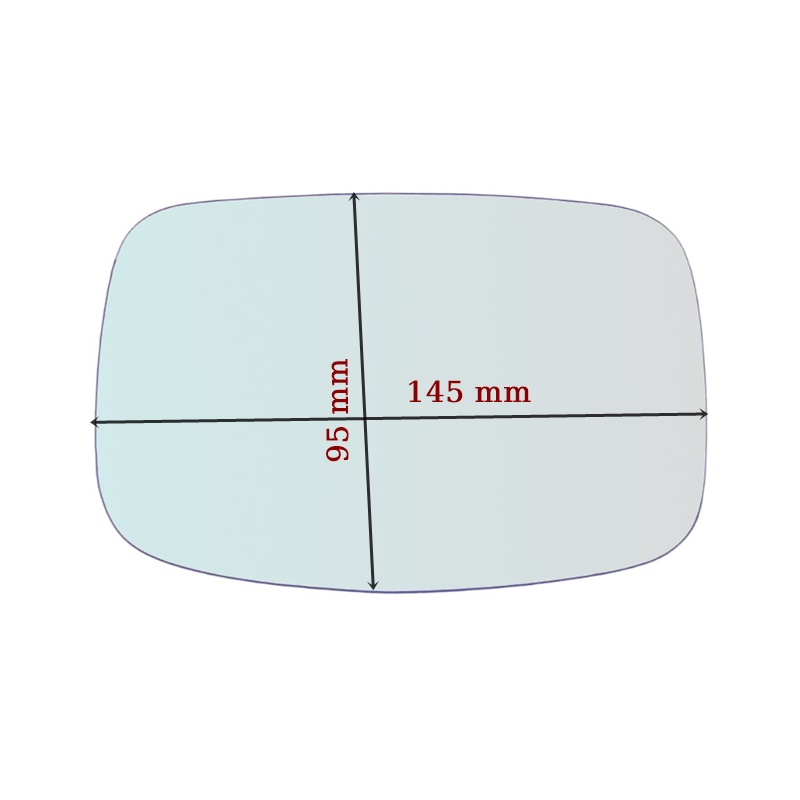 Vetro Specchio Retrovisore Lato Passeggero Per Ford Escort VI (GAL) dal 1995-1997