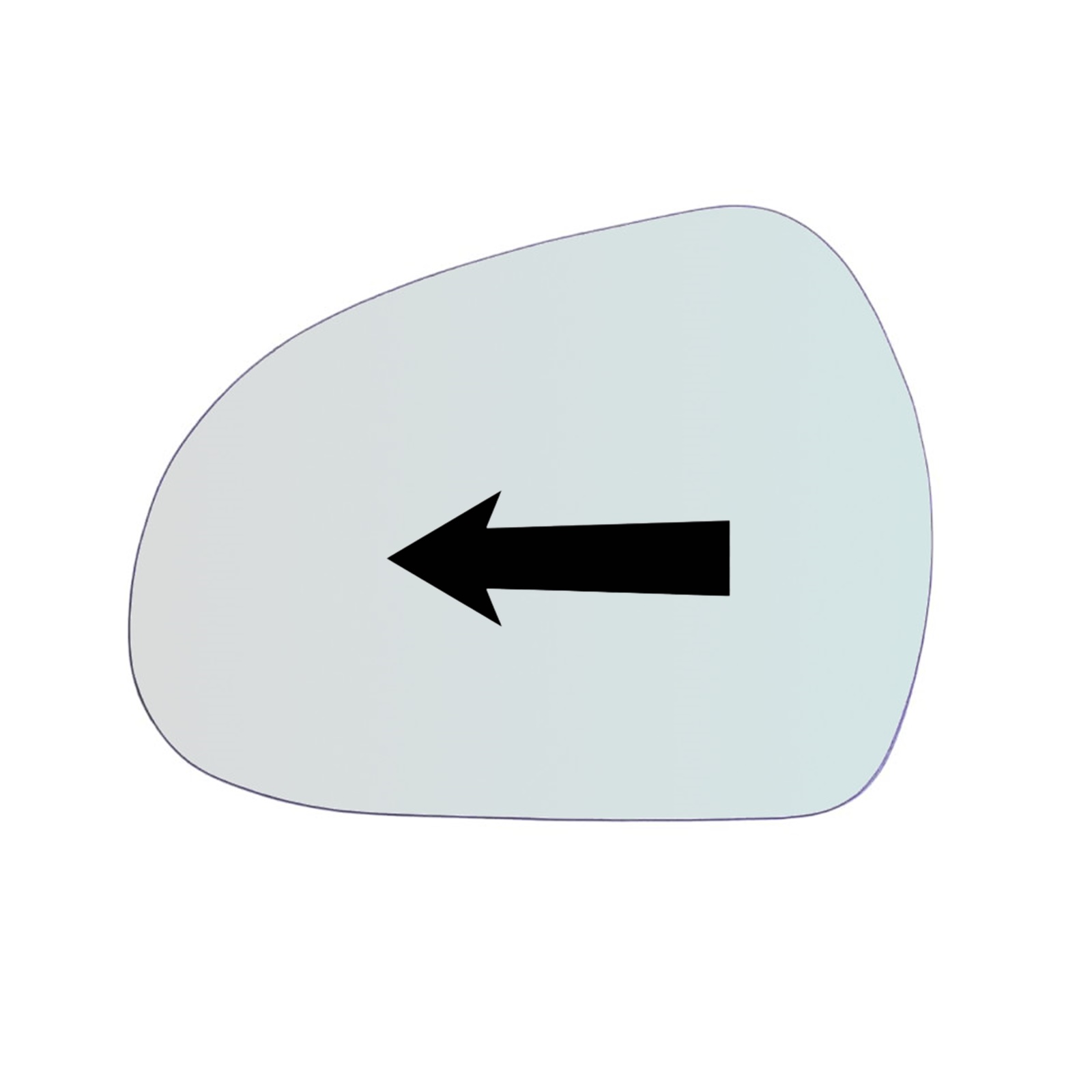 Vetro Specchio Retrovisore Lato Guidatore Per Peugeot 207 dal 2006>