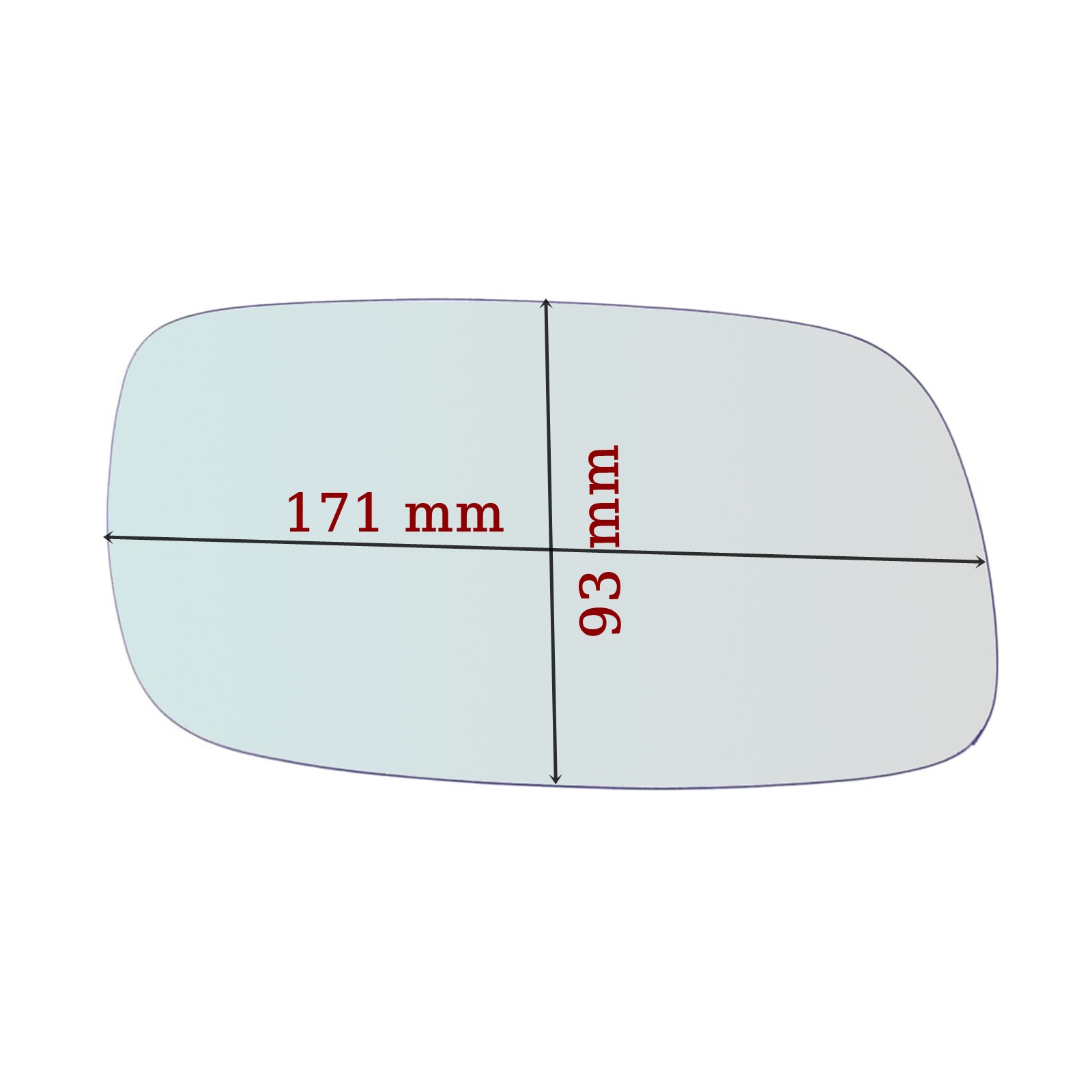 Vetro Specchio Retrovisore Lato Passeggero Per Opel Calibra (C89) dal 1989-1997