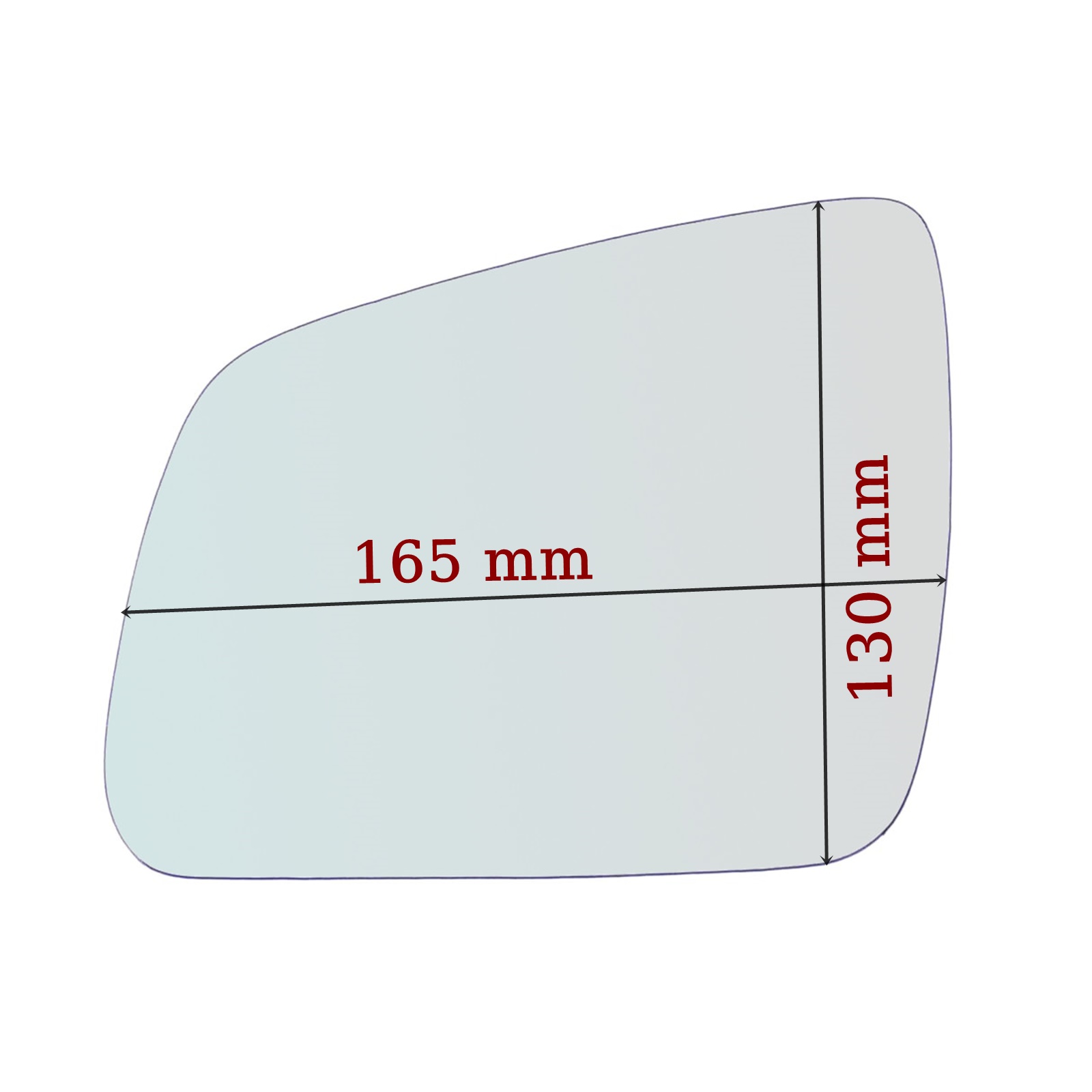 Vetro Specchio Retrovisore Lato Guidatore Per Mercedes Benz Classe C (W204,S204) solo dal 2007-2011