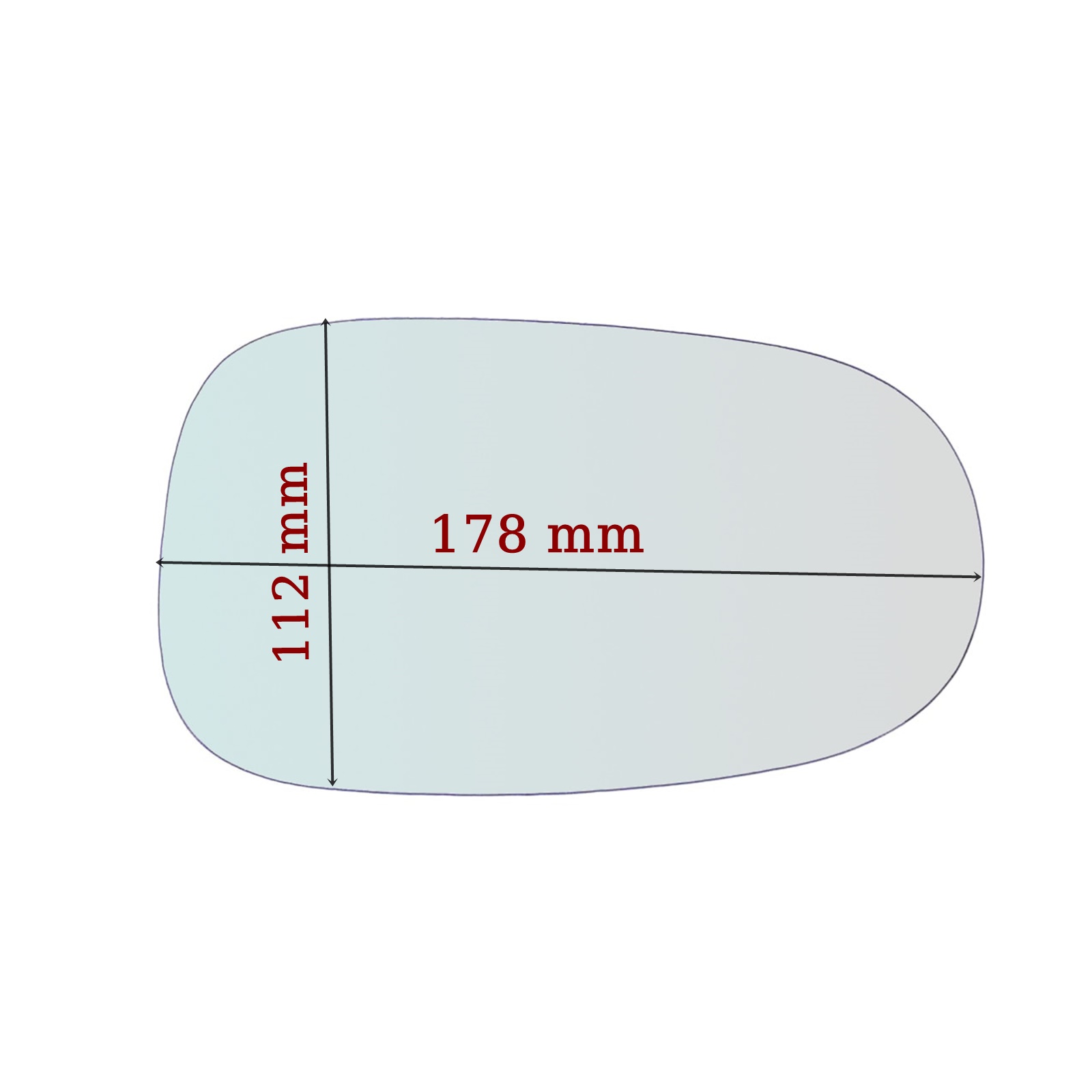 Vetro Specchio Retrovisore Lato Guidatore Per Nissan Almera Tino (V10) dal 1998-2006