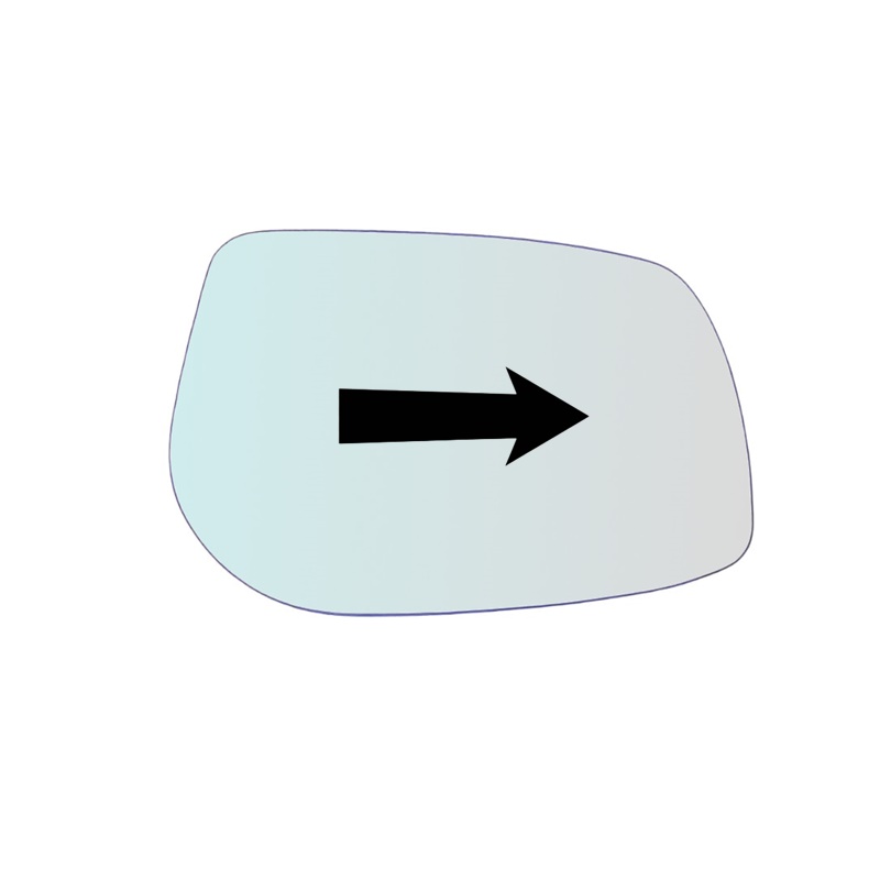 Vetro Specchio Retrovisore Lato DX-Passeggero Per Daihatsu Charade VIII dal 2011>