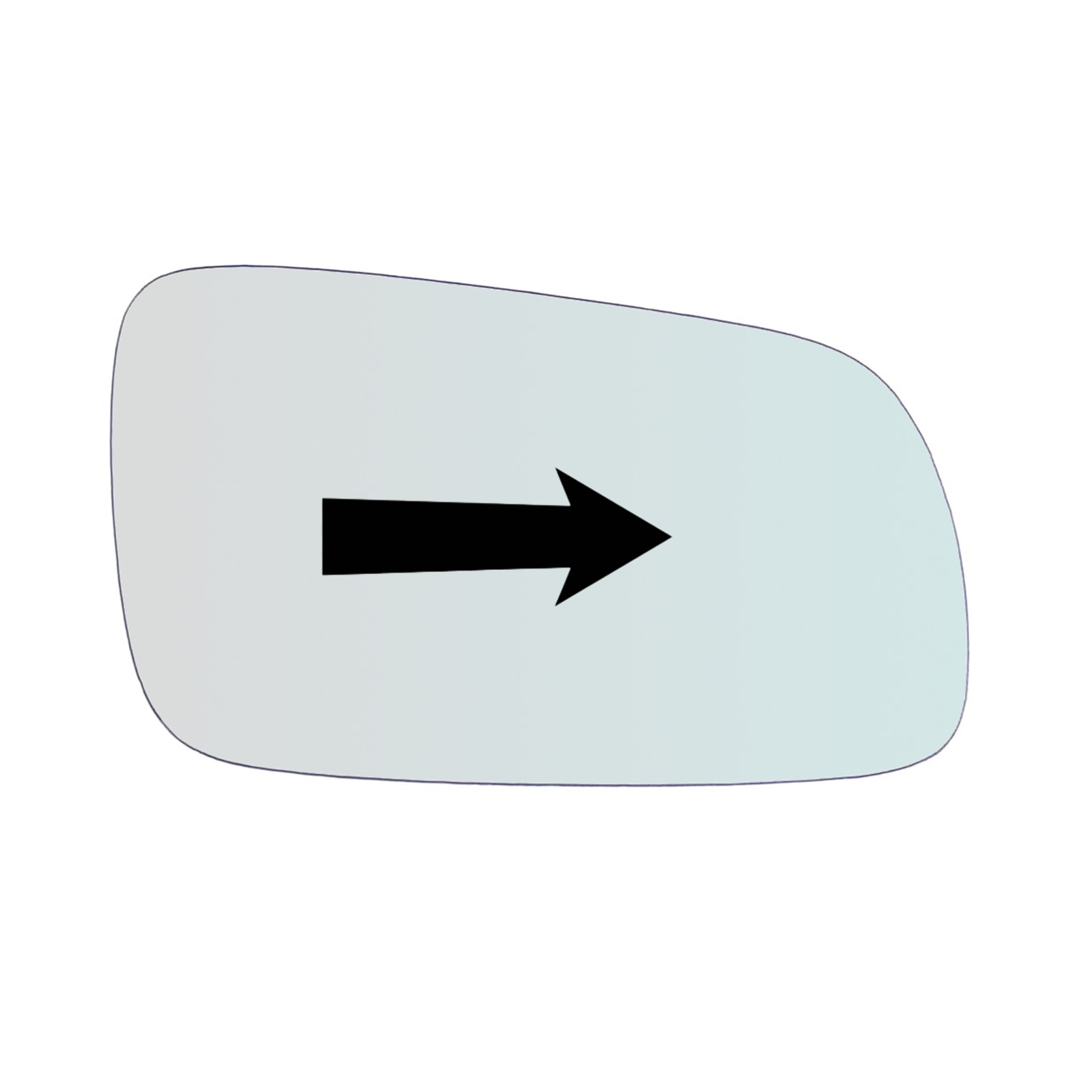 Vetro Specchio Retrovisore Lato Passeggero Per VW Golf IV (1J) dal 1997>2003