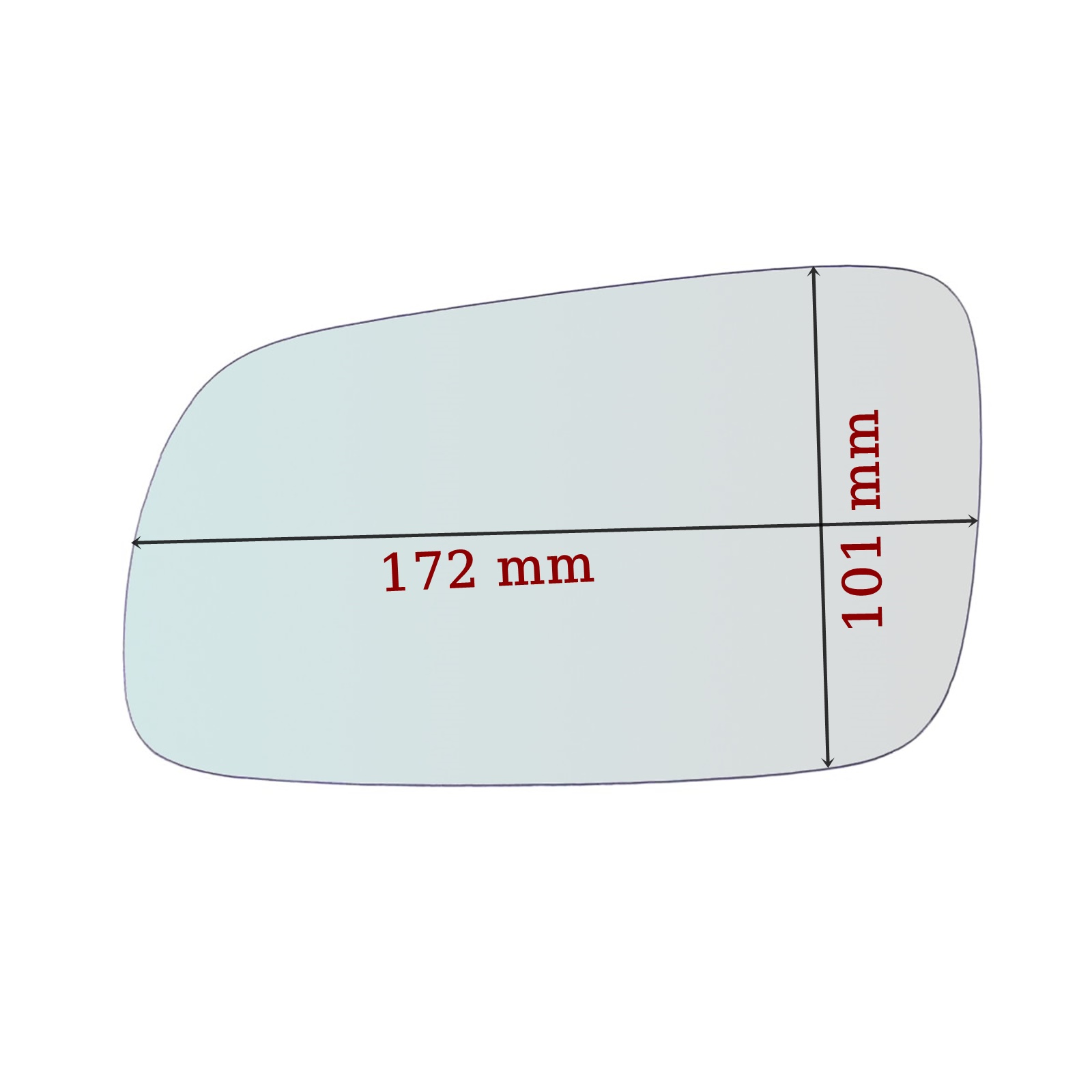 Vetro Specchio Retrovisore Lato Guidatore Per VW Golf IV (1J) dal 1997>2003