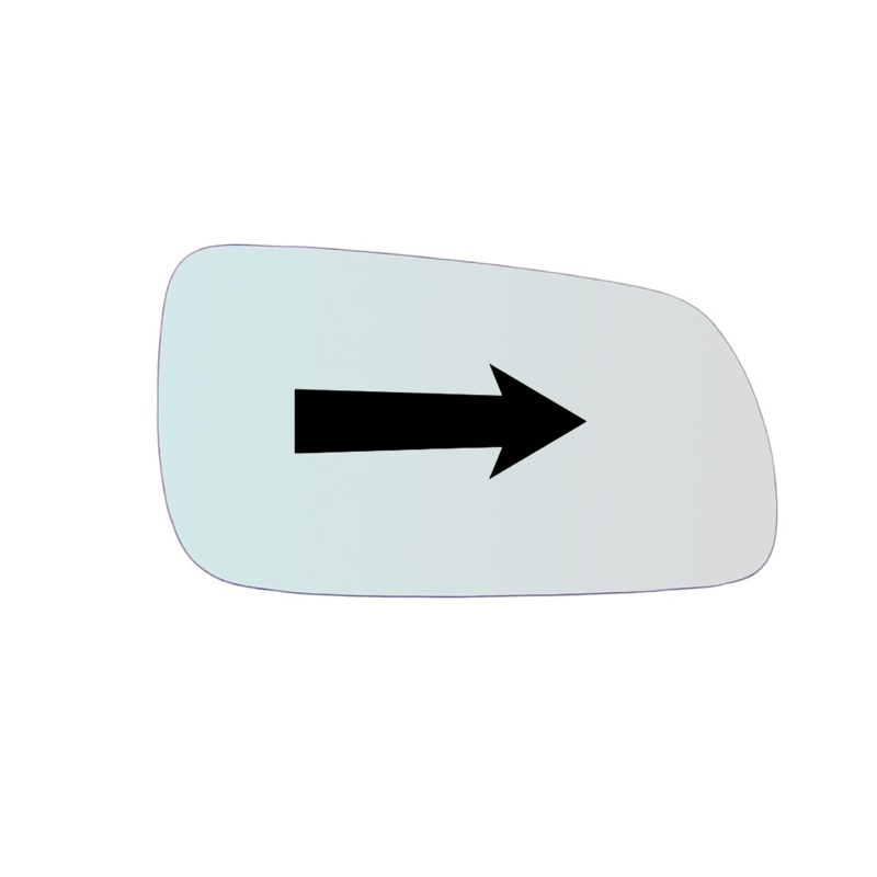 Vetro Specchio Retrovisore Lato Passeggero Per Skoda Octavia I (1U) solo dal 1996-2005