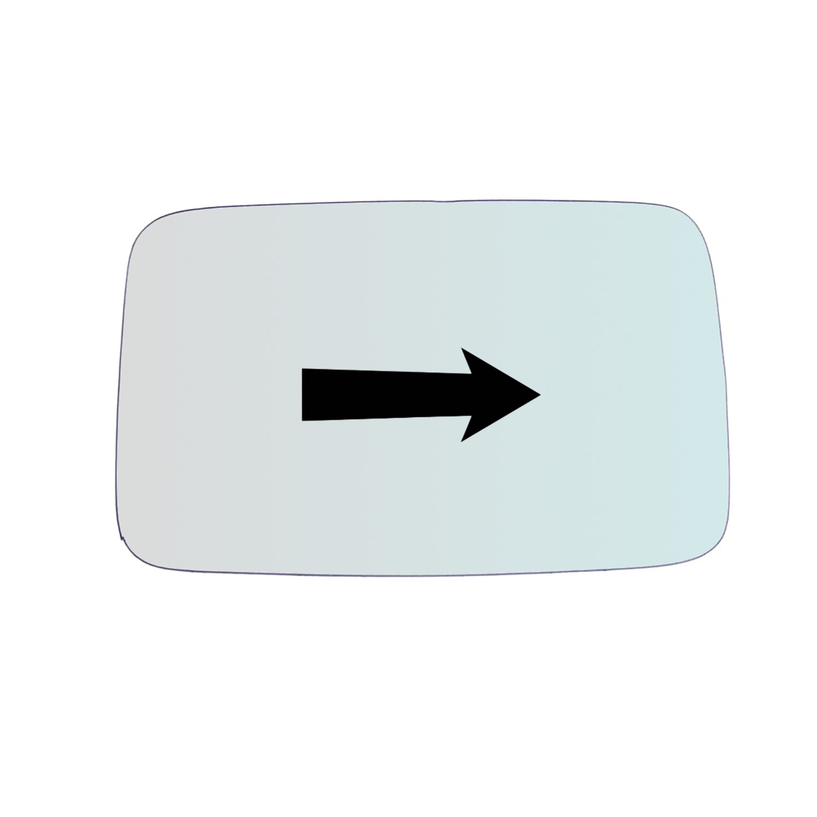 Vetro Specchio Retrovisore Lato Passeggero Per Volkswagen Polo (86C) dal 1981-1994