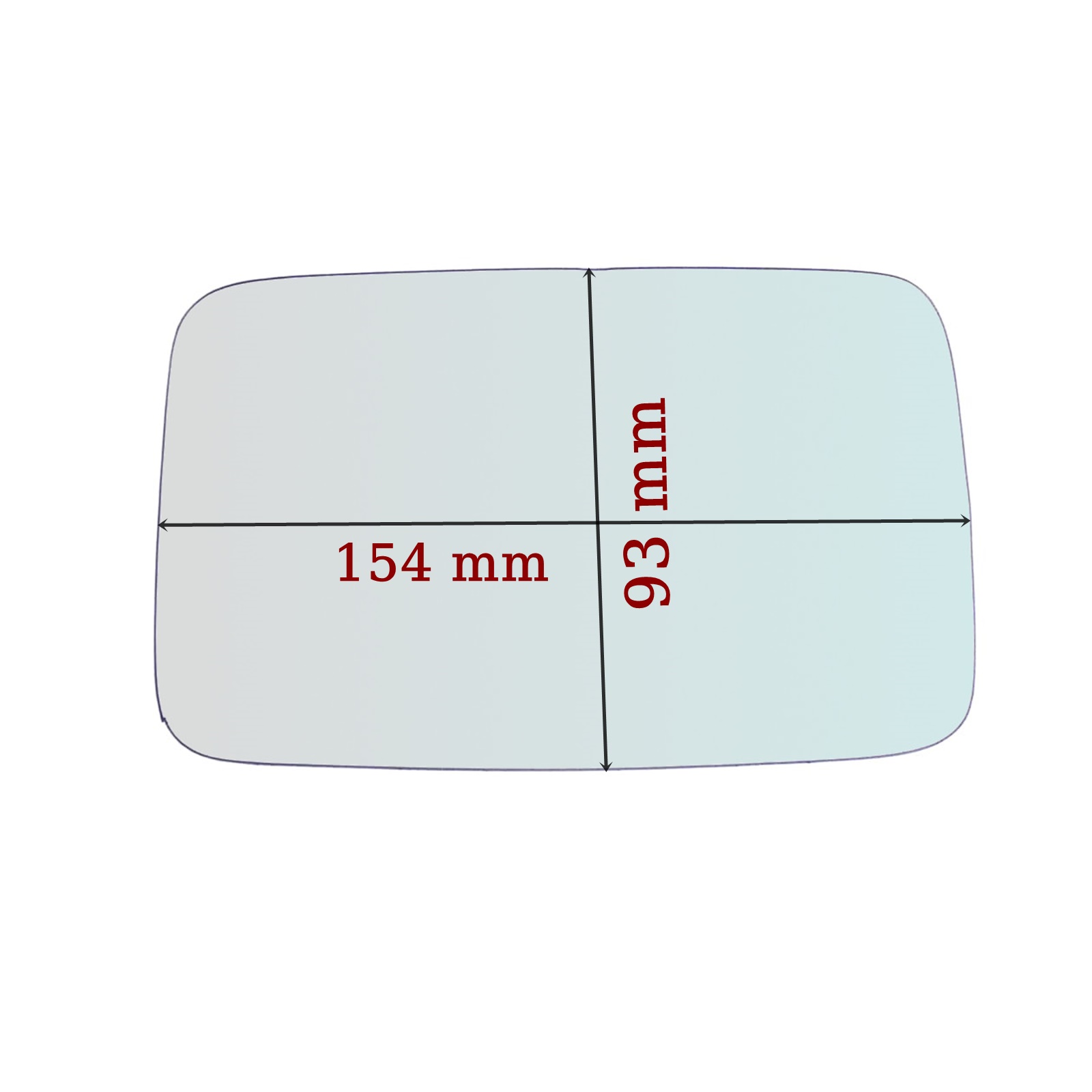 Vetro Specchio Retrovisore Lato Passeggero Per Volkswagen Polo (86C) dal 1981-1994