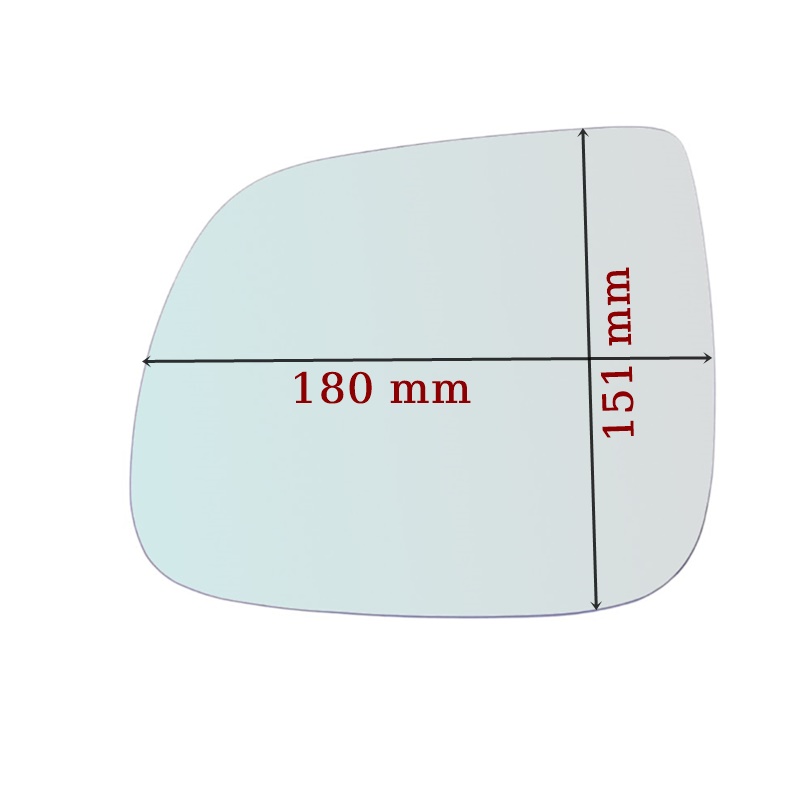 Vetro Specchio Retrovisore Lato Guidatore Per Audi Q5 I (8RB) dal 2008-2017