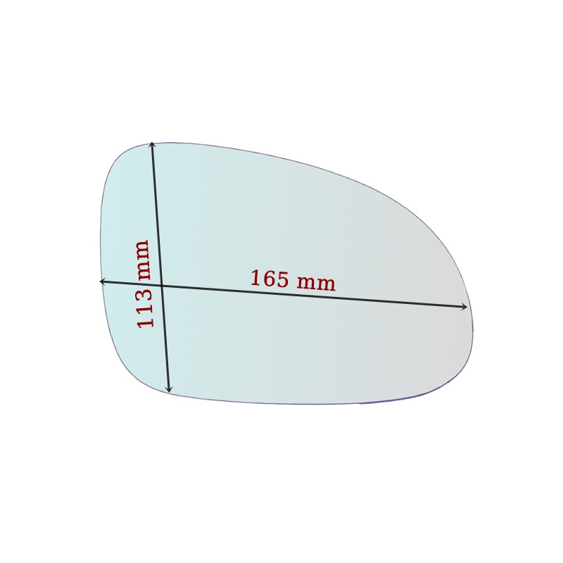 Vetro Specchio Retrovisore Lato SX-Guidatore Per VW Eos (1F7) solo dal 2006-2010