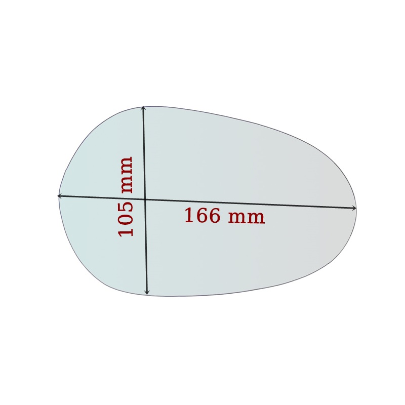 Vetro Specchio Retrovisore Lato DX-Passeggero Per Lancia Ypsilon solo 2003-2008