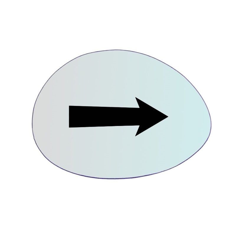 Vetro Specchio Retrovisore DX Compatibile Per Moto Piaggio ZIP