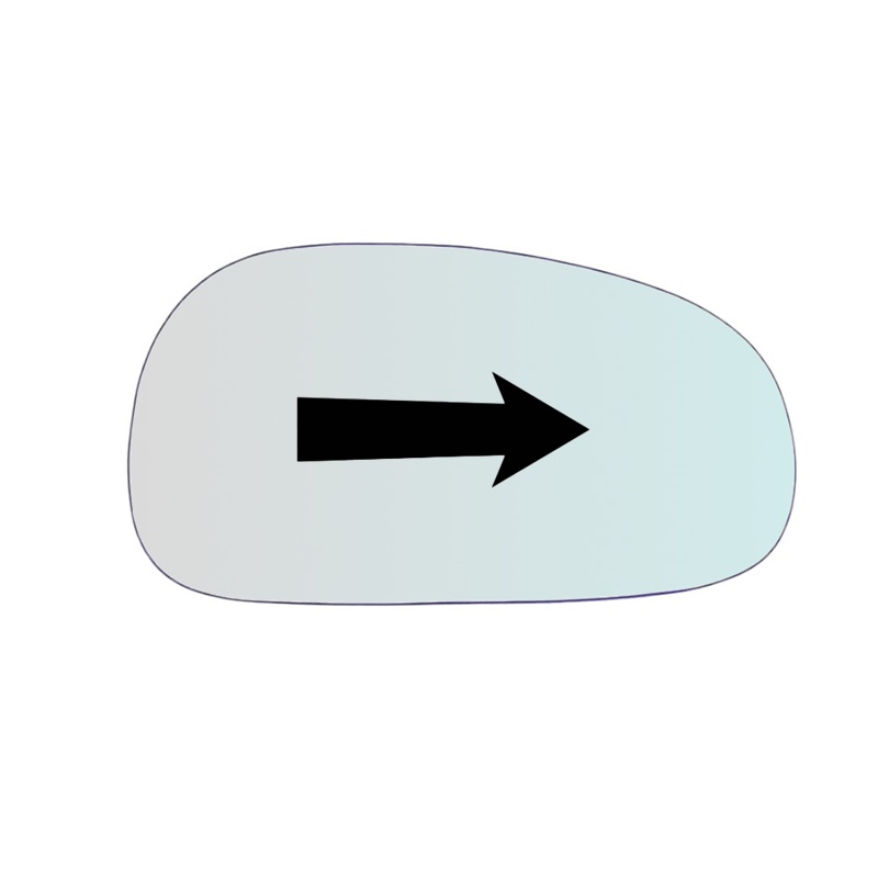 Vetro Specchio Retrovisore Lato Passeggero Per Seat Leon II (1P) solo dal 2005-2009