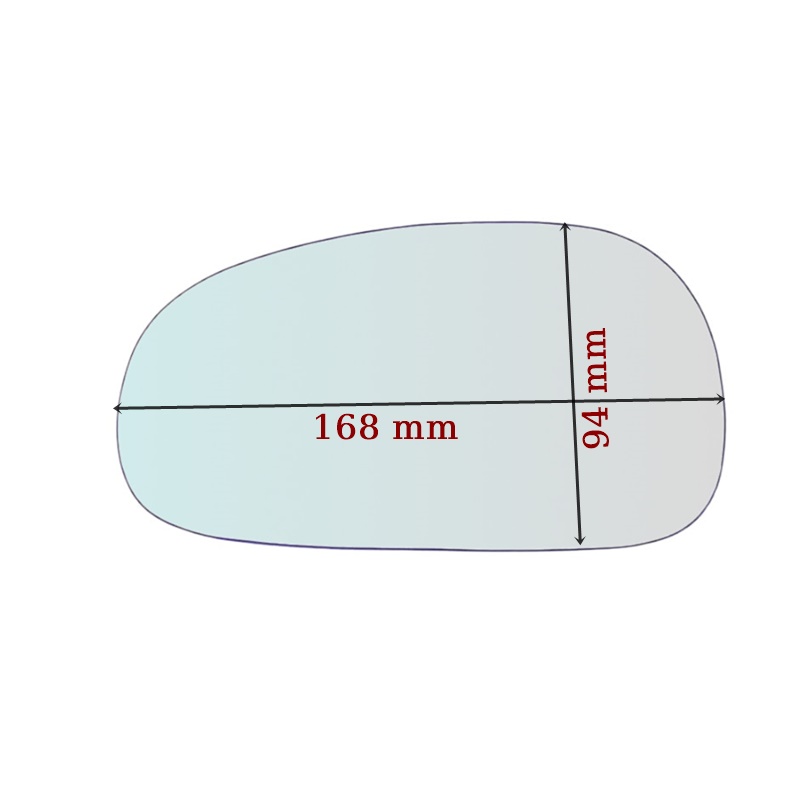 Vetro Specchio Retrovisore Lato Passeggero Per Seat Leon II (1P) solo dal 2005-2009