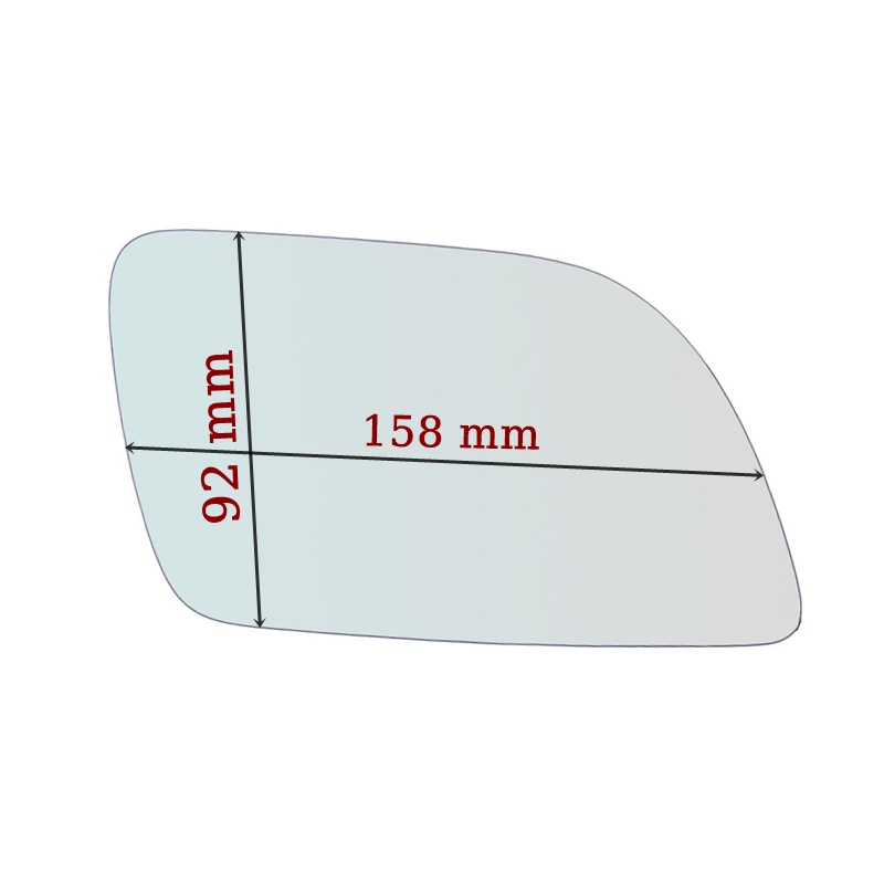 Vetro Specchio Retrovisore Lato Passeggero Per Volkswagen Polo (9N) solo dal 2002-2005