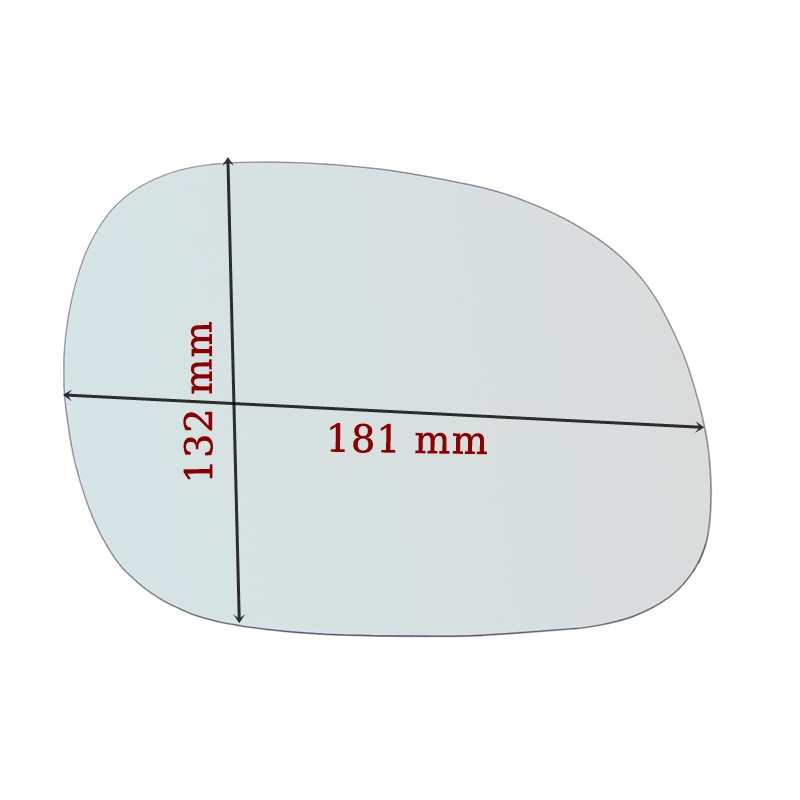 Vetro Specchio Retrovisore Lato Passeggero Per Kia Carnival I (UP) dal 1998-2001