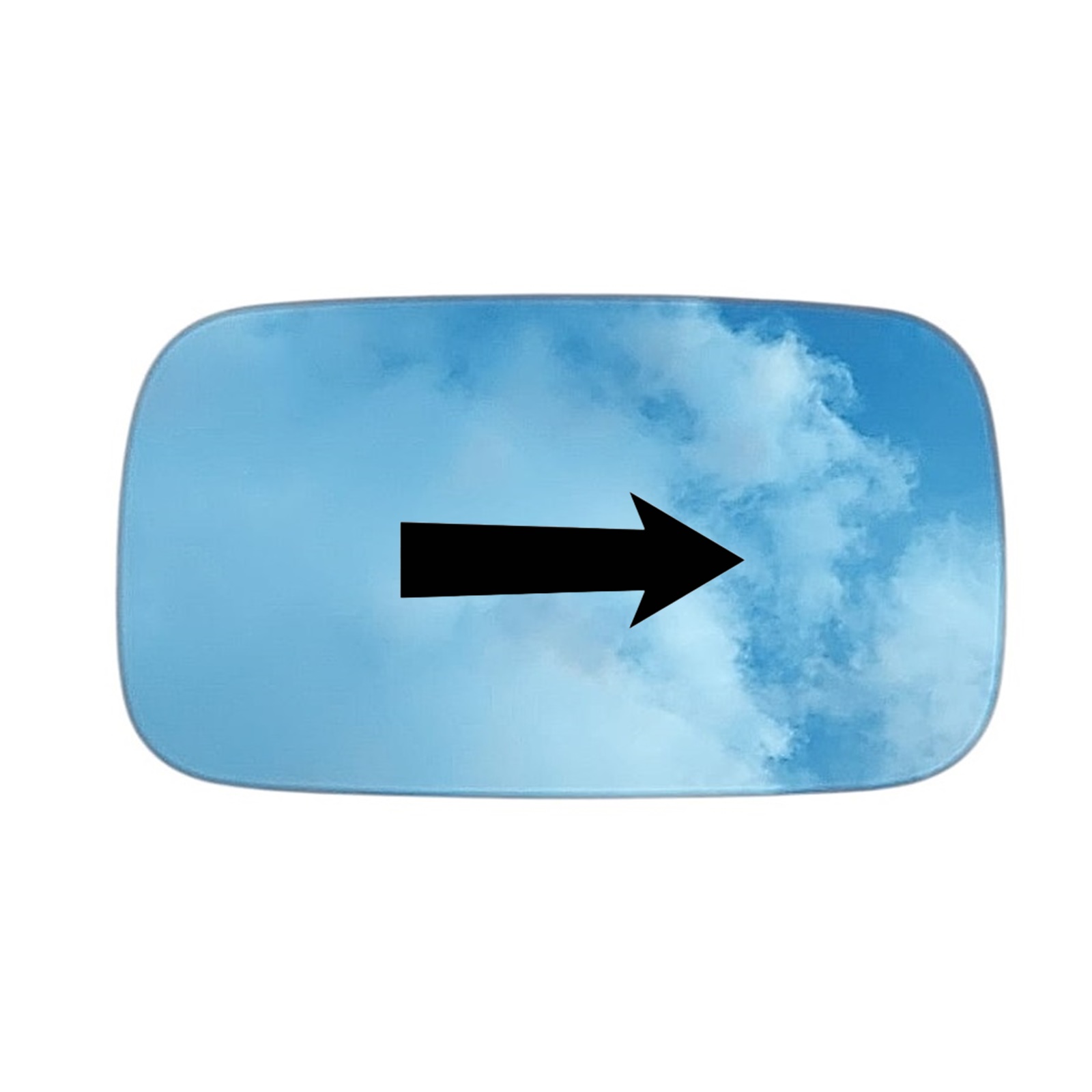 Vetro Specchio Retrovisore Lato Passeggero Per Fiat Croma I (154) solo dal 1991-1996