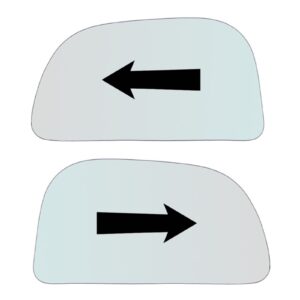 Vetro Specchio Retrovisore Lato DX-SX Per Mitsubishi Colt V (CA) dal 1995-2004