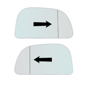 Vetro Specchio ASFERICO Lato DX-SX Compatibili Per Mitsubishi Colt V (CA) dal 1995-2004