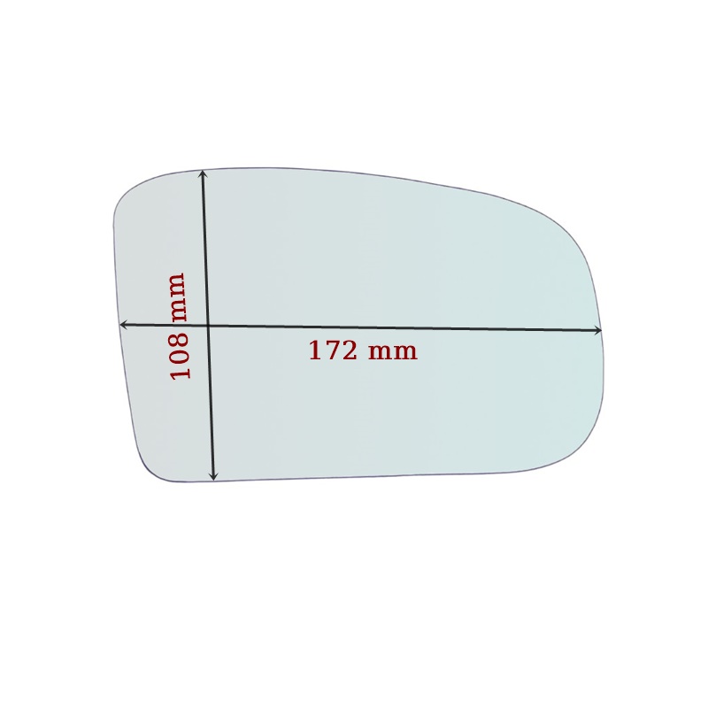 Vetro Specchio Passeggero Lato Passeggero Per Mercedes Benz Classe S Coupé (C215) dal 1999-2006
