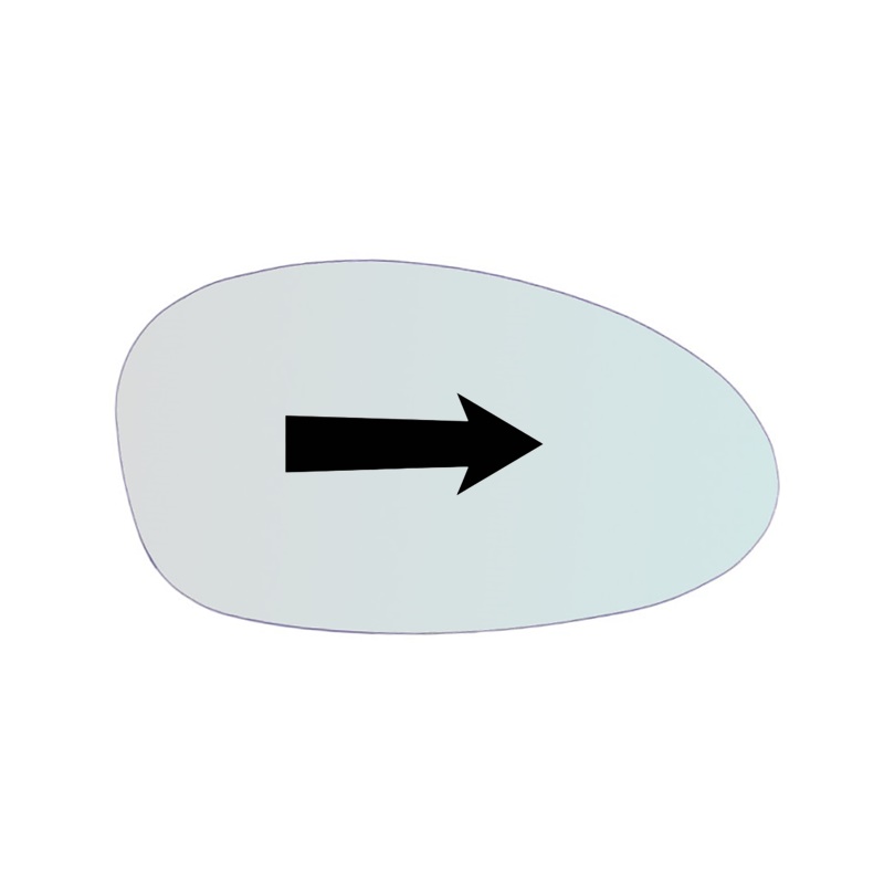 Vetro Specchio Retrovisore Lato Passeggero Per Bmw Serie 1 (E81,E87) solo dal 2003-2008