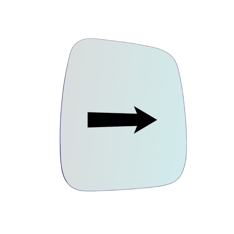 Vetro Specchio Retrovisore Lato Passeggero Per Fiat Fiorino II (225) 2007>