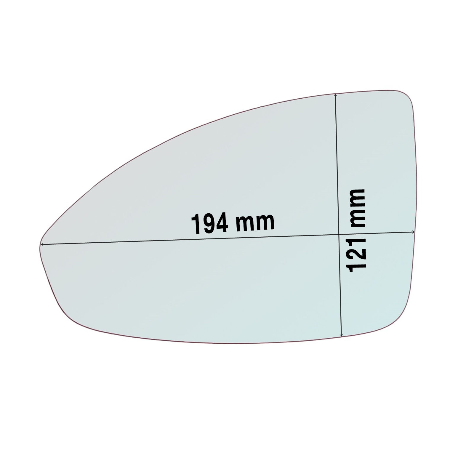Vetro Specchio Retrovisore Lato SX-Guidatore Per Chevrolet Cruze (J300) dal 2009>
