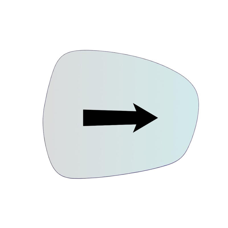 Vetro Specchio Retrovisore Lato Passeggero Per Alfa Romeo Stelvio (949) dal 2016>