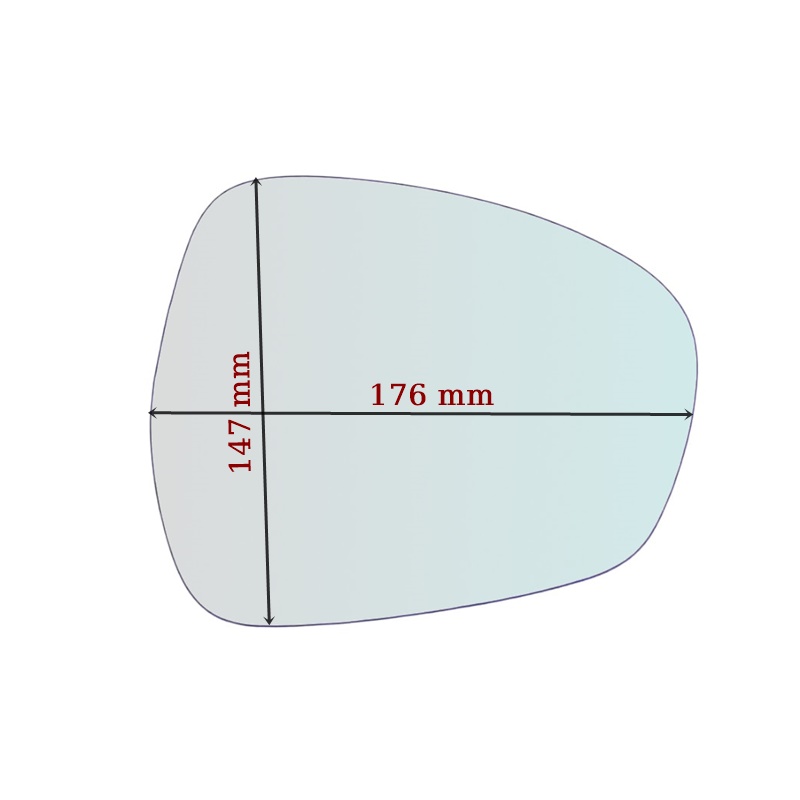 Vetro Specchio Retrovisore Lato Guidatore Per Alfa Romeo Stelvio (949) dal 2016>
