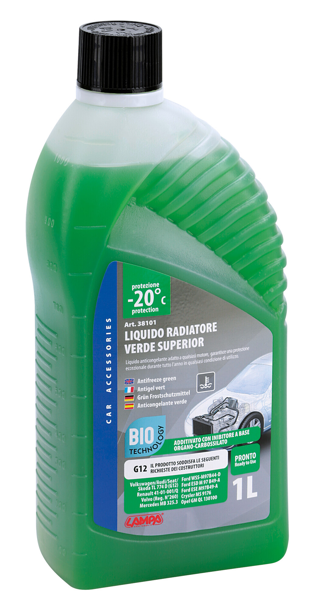 Superior-verde g12+, liquido antigelo radiatore (-20°c) – 1 l