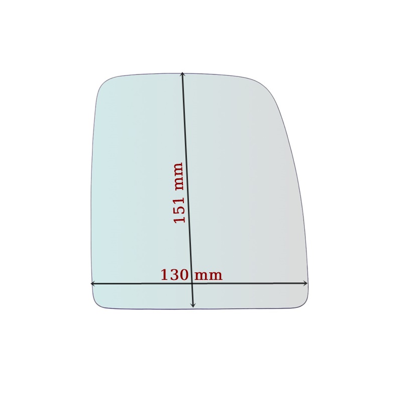 Vetro Specchio Retrovisore Lato Guidatore Per Fiat Scudo II dal 2007>