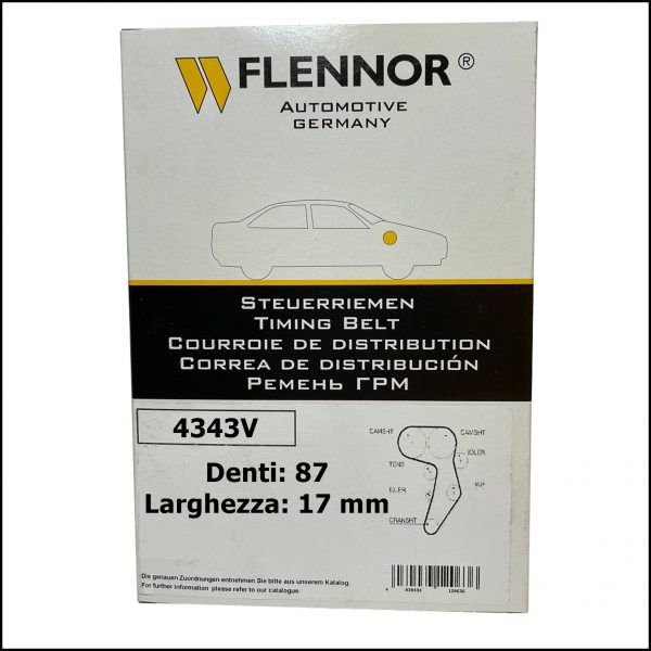 4343V Flennor Cinghia Distribuzione Nissan Kubistar | Renault Clio | Kangoo | Twingo