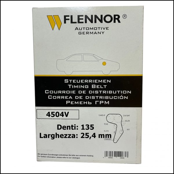 4504V Flennor Cinghia Distribuzione Citroen C2 | C3 | C4 | Peugeot 1007 | 206 | 207 | 307